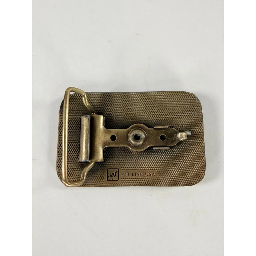 Vintage Smuckers Advertising Brass Belt Buckle Jelly Jam Sandwich Collectible